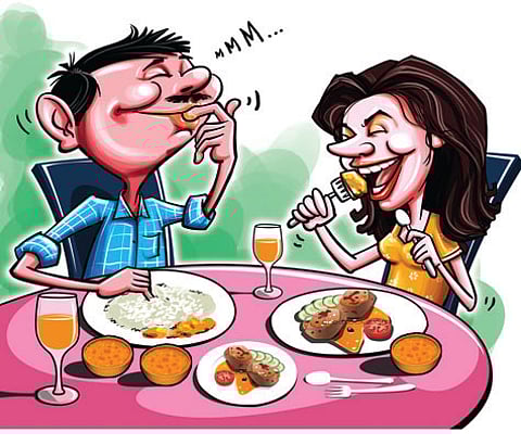 What you say, eating with your hand or spoon is fine?