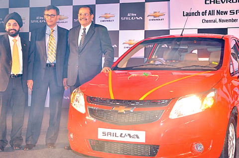 GM launches hatchback Chevrolet Sail U-VA