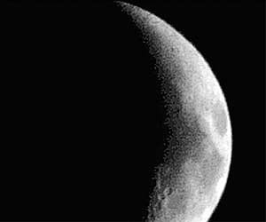 The moon as viewed by Chandrayaan-I’s camera from a distance of 3,11,200 km on November 4. (Released by the ISRO)