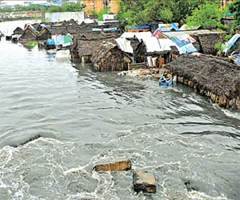 Houses inundated in Saidapet in Chennai/A Raja Chidambaram.