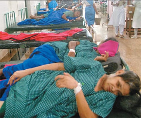 Inmates of the Institute of Mental Health in Kilpauk undergoing treatment at the Communicable Diseases Hospital in Chennai.