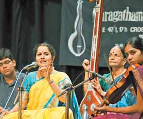 Gayathri Girish in concert for the Meenakshi Sundaram Trust/Pic: A S Ganesh.