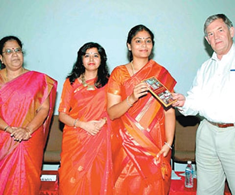 Nirmala Prasad, Dr Kala, Geetha Muthiah and Richard Alford at the launch.