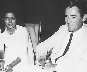 Indira Patel with Gregory Peck.