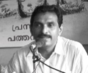 UDF candidate Anto Antony addressing the ‘Meet-the-Candidate’ programme organised by the Pathanamthitta Press Club on Monday.