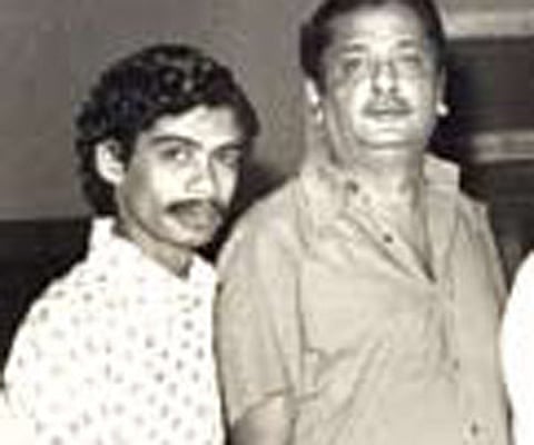 A file picture of Sathyan (left) with director Balakrishnan.