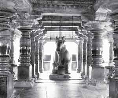The intricate architecture of the Madhukeshwara temple in Banavasi/