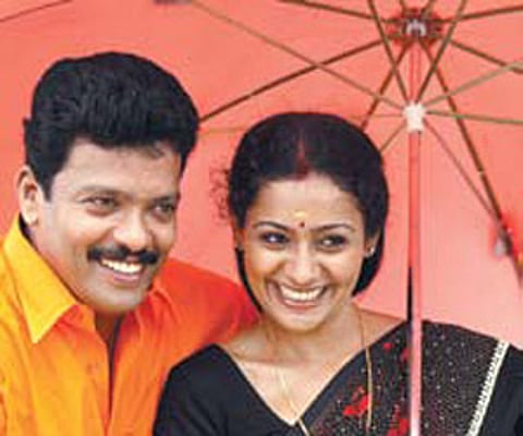 Jagadish with Meera Vasudevan on the location of ‘Decent Parties’.