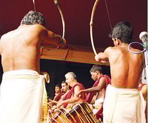 Chenda is a cylindrical percussion instrument originating in the state of Kerala