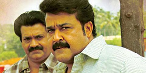 Shankar with Mohanlal in ‘Ividam Swargamanu’/Pic: P K Jeevan Jose.
