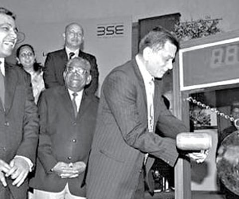 SEBI chief C B Bhave inaugurating the BSE's MF platform on Friday.
