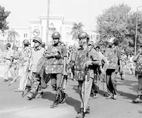 Discrimination continues: The State Government in a blatant show of power sent armed police to the Osmania University campus on Monday to suppress the