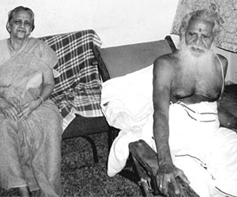 Seetharaman Embranthiri with his wife Kanakamma