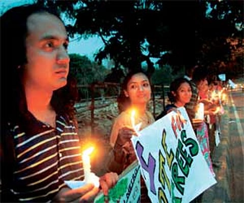 Candles, slogans for Lalbagh’s trees