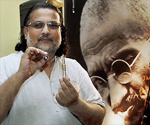 Tushar Gandhi, the great grandson of Mahatma Gandhi. ENS
