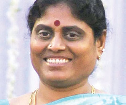 the late Andhra CM YSR reddy's wife Vijayalakshmi. File Photo