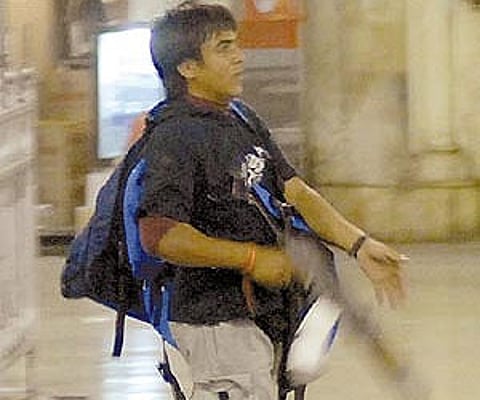 Ajmal Kasab as seen on CCTV. (File photo)