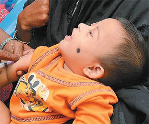 An 8-day-old female child was abandoned at the Siddhaiah Referral Hospital on J C Road on Tuesday.