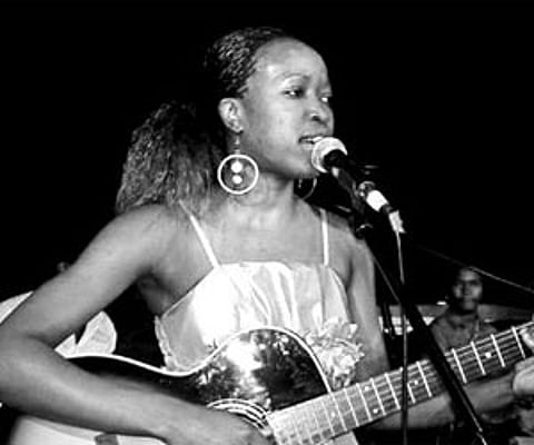 A scene from the Kenyan play, ‘Githaa’, directed by Keith Pearson which was staged at the ITFoK on Wednesday.