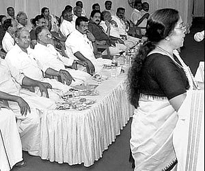 Health Minister P K Sreemathi inaugurating the site office of the Medical University in Thrissur on Thursday.