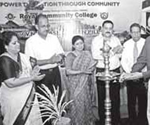 IGNOU Vice-Chancellor V N Rajasekharan Pillai inaugurating the Royal Community College in Kochi.