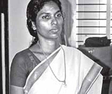 Shobha John at the Vanitha police station in Thiruvananthapuram on Friday.