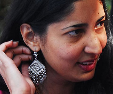 Kiran Desai, winner of Man Booker Prize looks on during the Literary Festival as part of Jaipur Heritage Festival in Jaipur.