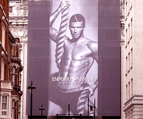 Beckham's underwear ad causes a stir in London