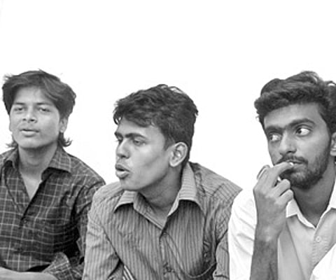 The suspended students of Dr Ambedkar College.