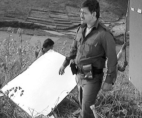 Ollywood actor and MP Sidhant Mohapatra during shoot of Oriya film ‘Soyam Siddha’ based on Naxal story