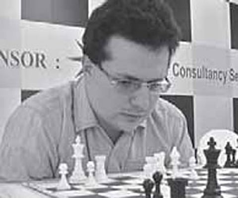 Yuri Drozdovskij during the SCS International Open GM Chess Tournament in Bhubaneswar.