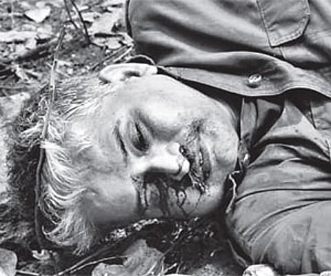 The body of Patel Sudhakar Reddy, who was wanted in several cases, including the attempt on the lives of Chandrababu Naidu and Janardhan Reddy and the