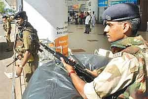 K Shijith The CISF men who arrived in Kannur on Sunday.