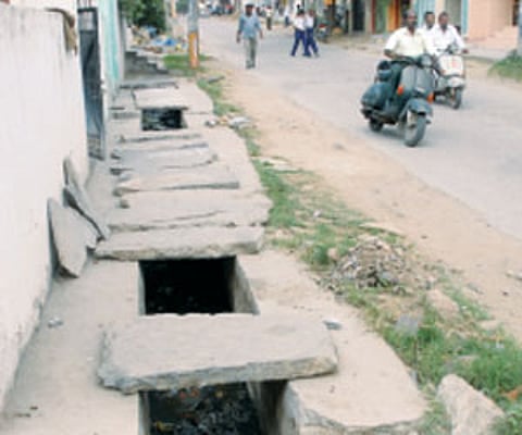 Open drains are common in Uppal. An underground drainage system tops the list of residents’ demands here.