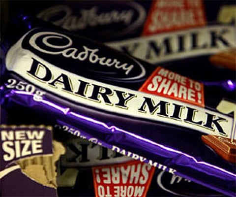 Cadbury's chocolate bars in a shop in London in this June 23, 2006 file photograph. Reuters