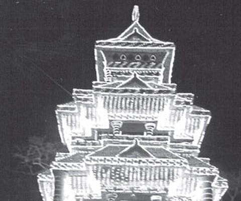 The decorated pooram pandal, which was set up in connection with the Thrissur Pooram held on May.