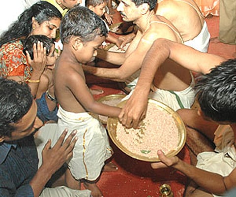 Vidyarambham at Guruvayur
