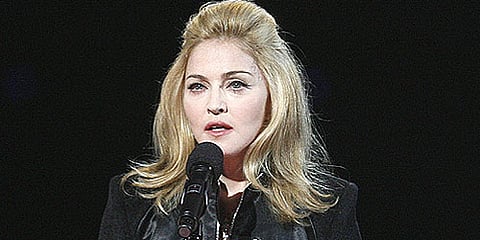 Madonna appears on the MTV Music Video Awards, Sunday, Sept. 13, 2009 in New York. (AP Photo/Jason DeCrow)