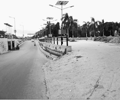 Three bus bays on the BIA Road are being used to dump debris and as a parking lot for private vehicles.