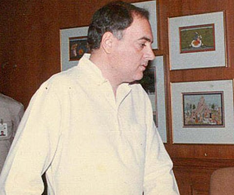 Former Prime Minister Rajiv Gandhi. (File photo)