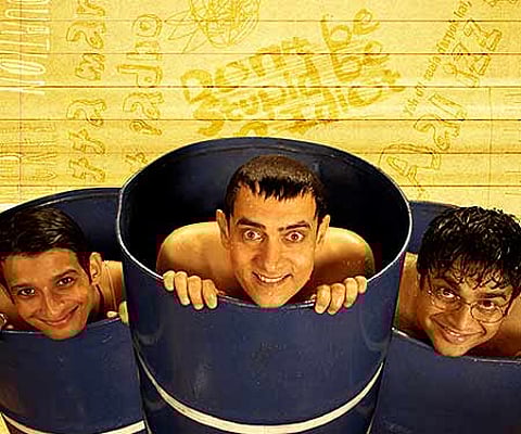 The poster of '3 Idiots', considered by many as one of the biggest hits of Indian cinema.