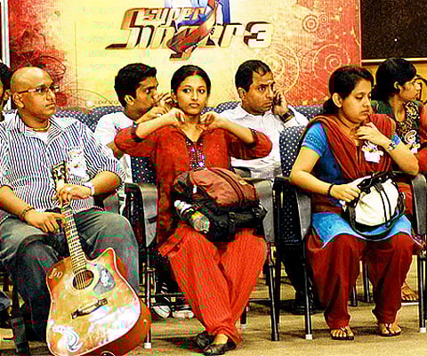 Anxious participants at the audition held at Chennai Trade Centre (Pic: ENS)