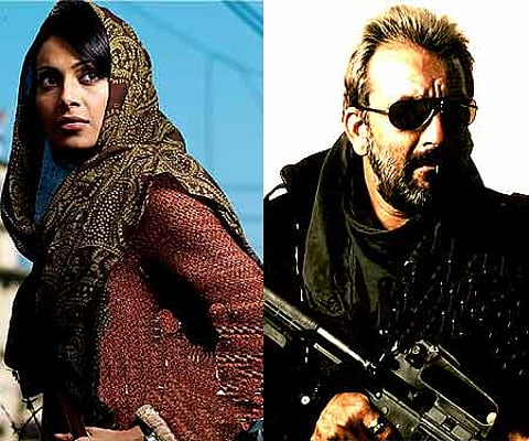 Bipasha Basu and Sanjay Dutt in 'Lamhaa'