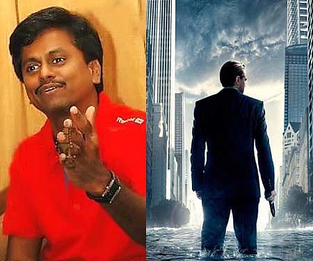 AR Murugadoss (Pic: Sampurn Pix) and poster of 'Inception'