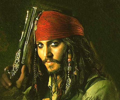 From the poster of 'Pirates of the Carribean'.