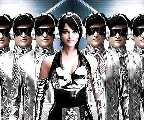 The poster of 'Enthiran', India's biggest box office hit.