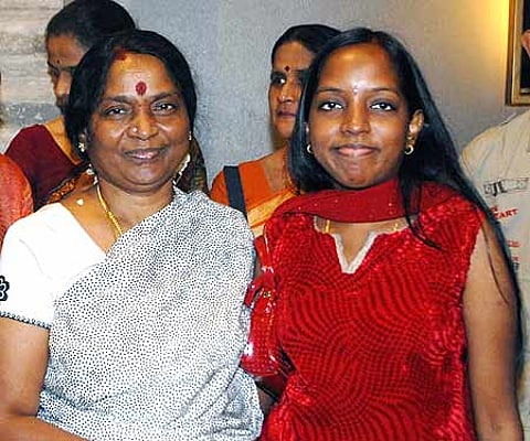 Jeeva Ilayaraja (left) and daughter Bhavatharini (Express Photo).