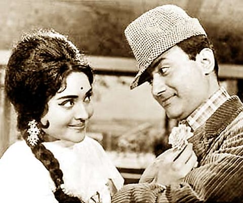 Vyjayanthimala and Dev Anand in 'Jewel Thief'.