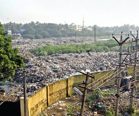 The dumpyard at Pazhavanthangal.