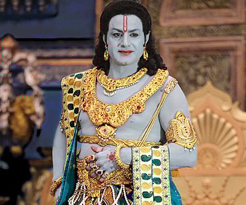 The poster of 'Sri Ramarajyam'.